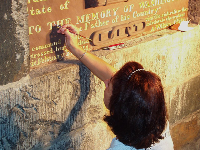 Washington Monument Gilding Restoration