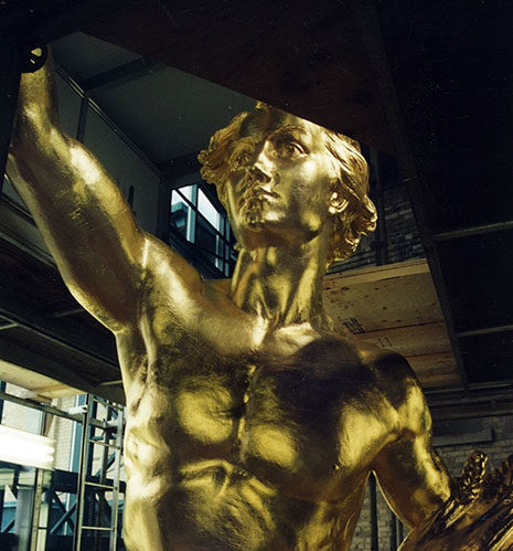 Golden Boy Sculpture - 23.75KT Gold Leaf