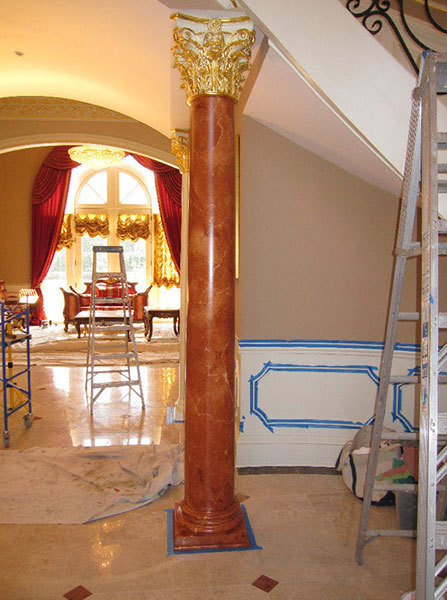 Marbleized Column