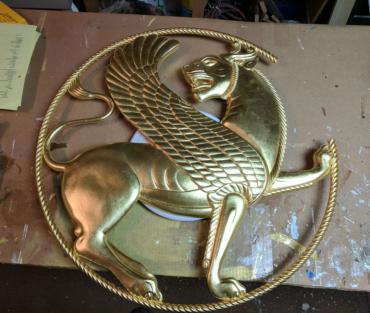 Gold Gilded 3D Printed Medallion