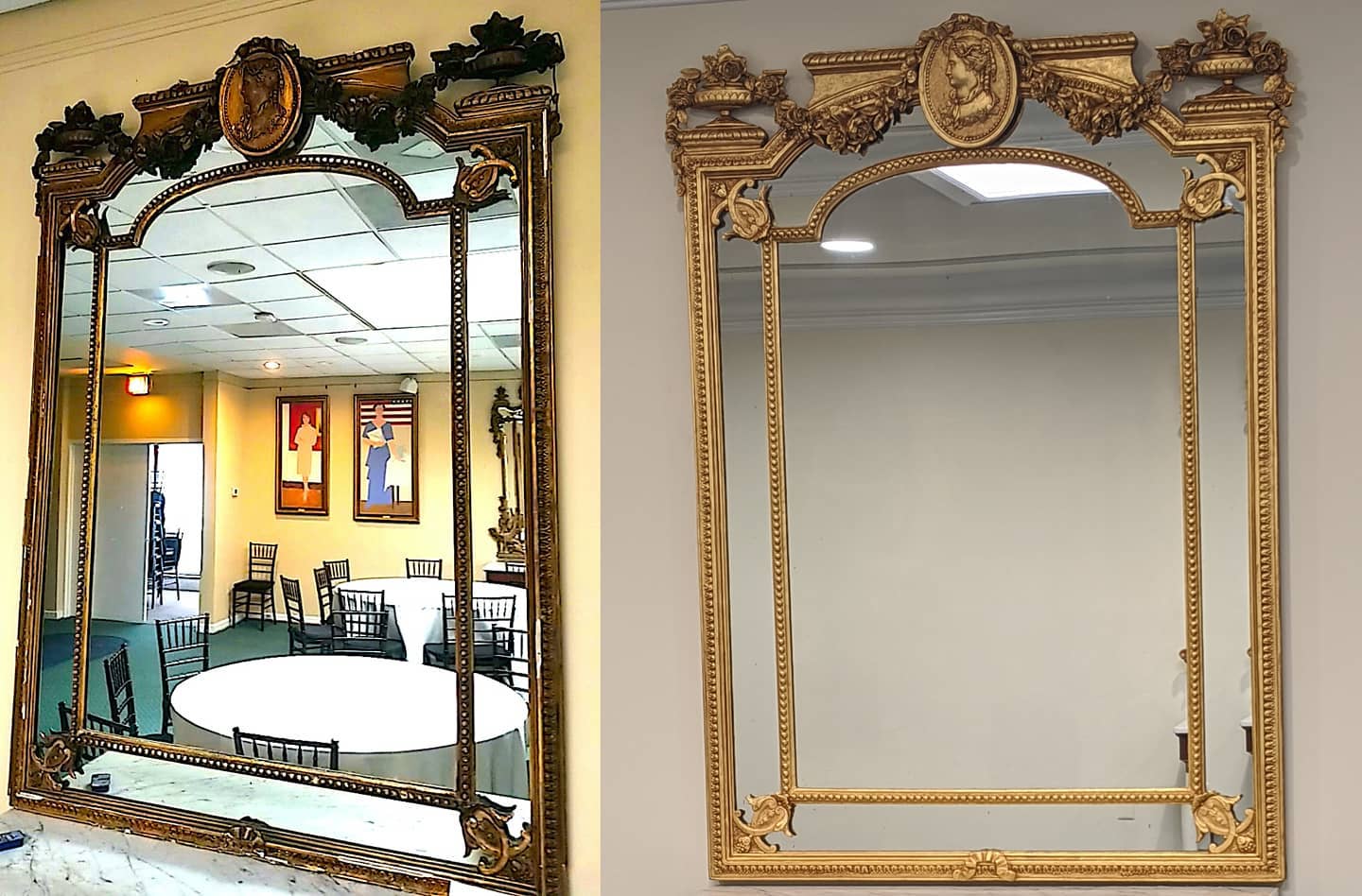 Women's National Democratic Club Victorian Mirror Frame Restoration